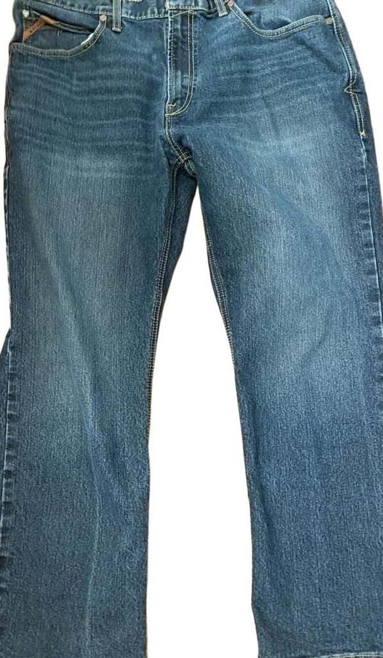 Ariat M4 Relaxed Boot Cut Jeans Size 38x30 Blue Denim